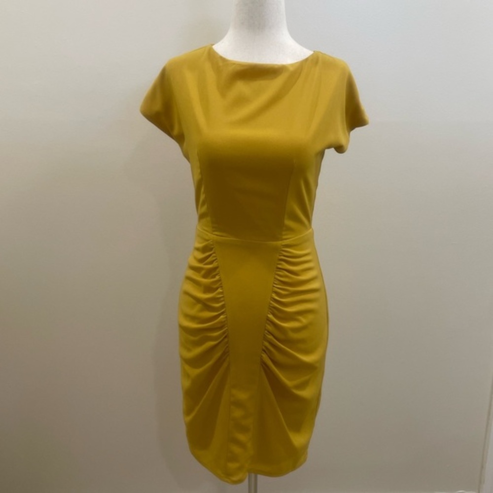 Boutique Fall-Colored Golden Yellow Dress